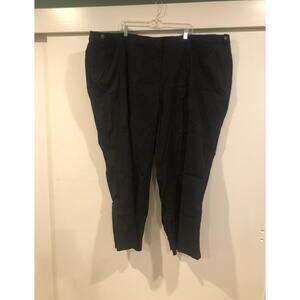 NWT NEW Black Cotton Trousers Liz Claiborne Liz + Me Plus Size 34W‎ 5X